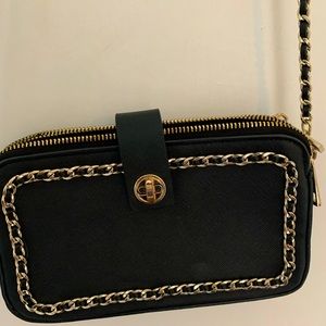 Zara Black/gold crossbody purse
